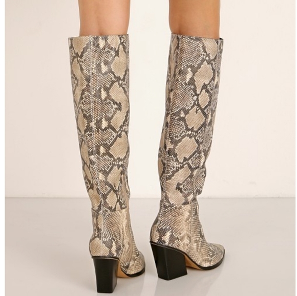 Sexy Dolce Vita Snake Embossed Boots - Picture 7 of 8